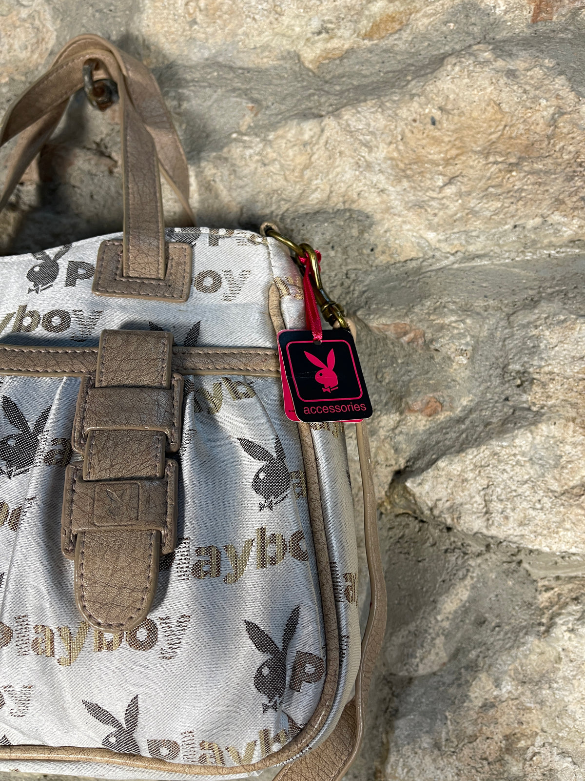 Y2K Playboy Shoulder Bag Creme Deadstock 2007