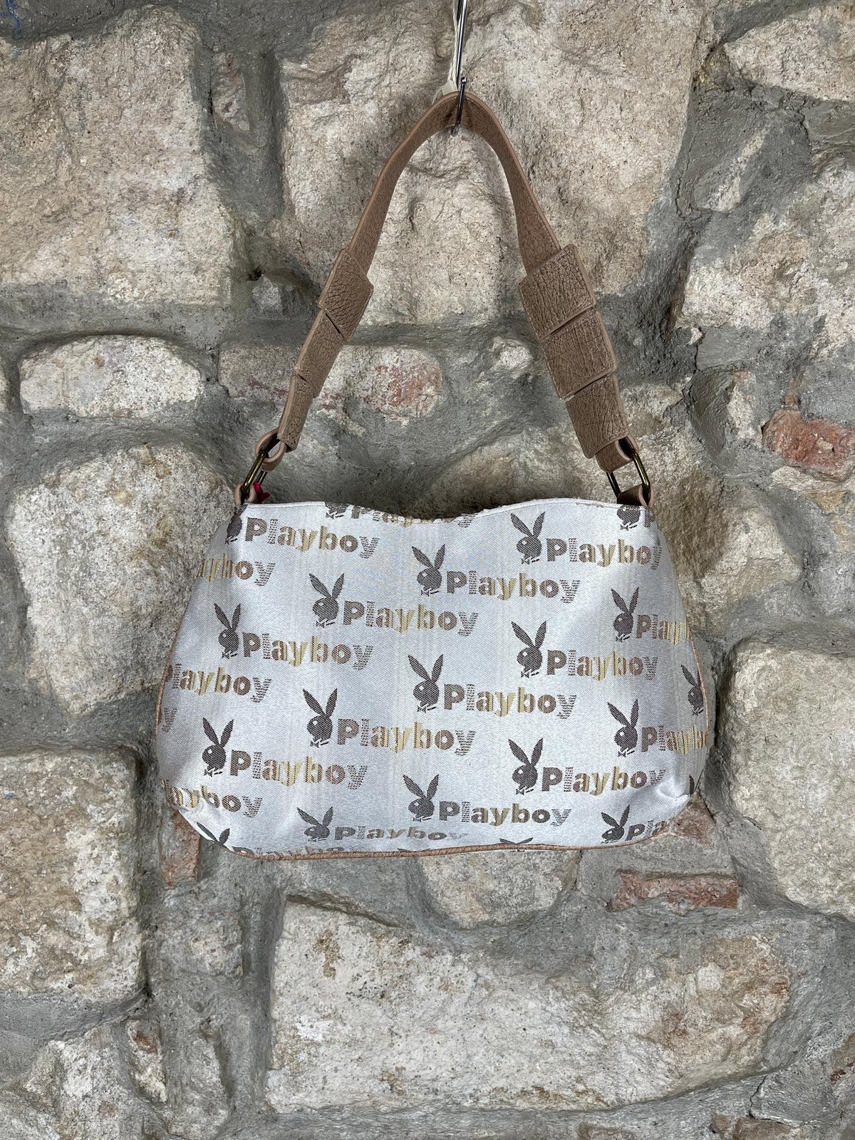 Y2K Playboy Shoulder Bag Beige Creme Deadstock 2008