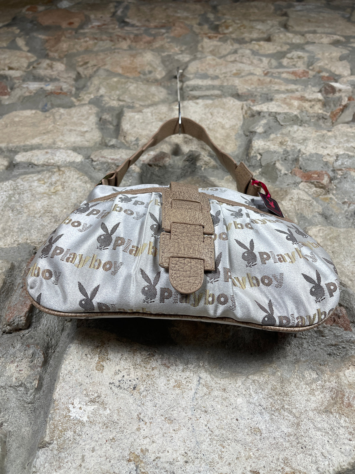 Y2K Playboy Shoulder Bag Beige Creme Deadstock 2008