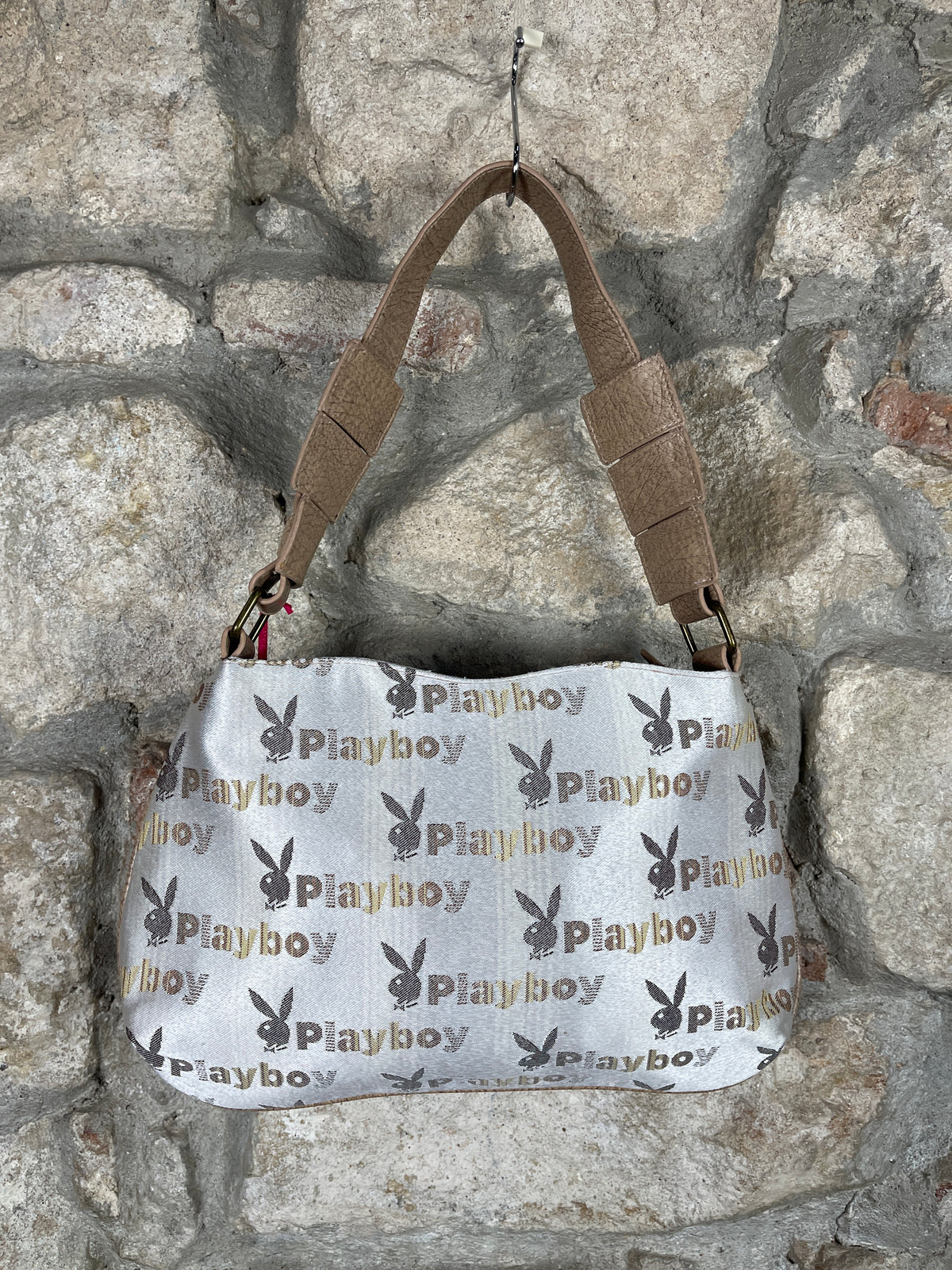Y2K Playboy Shoulder Bag Beige Creme Deadstock 2008