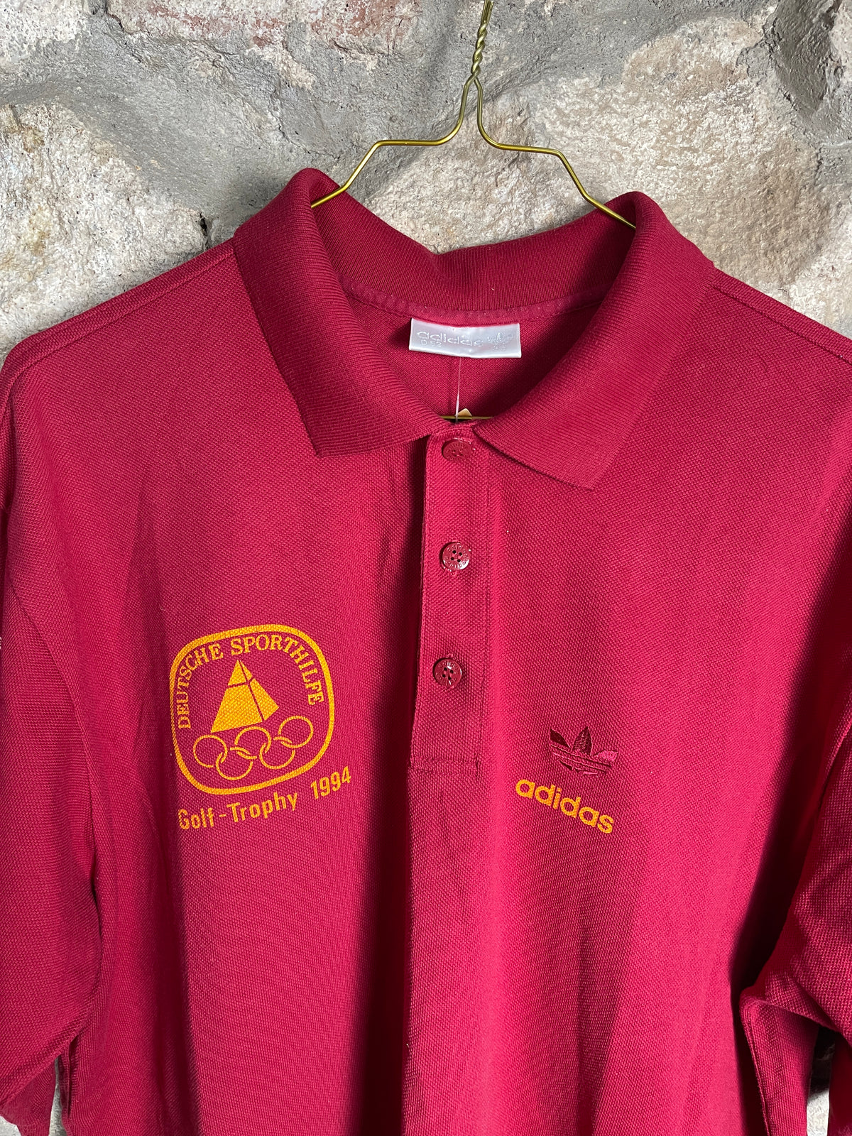 Vintage Adidas Polo Shirt Deutsche Sporthilfe 1994 XL