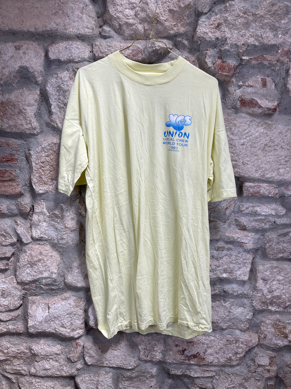 Vintage YES Roger Dean World Tour T-Shirt Yellowish 1991 XXL