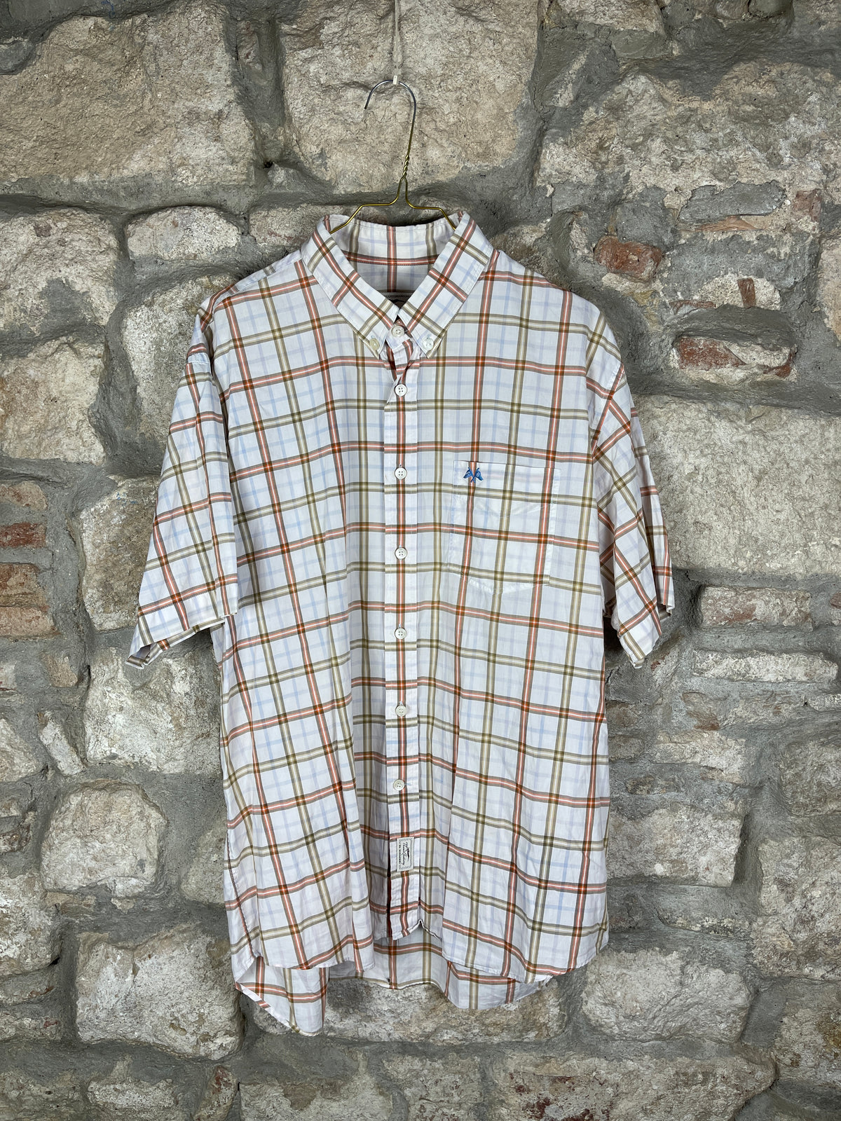 Vintage Thomas Burberry Short Sleeve Shirt Beige XXL