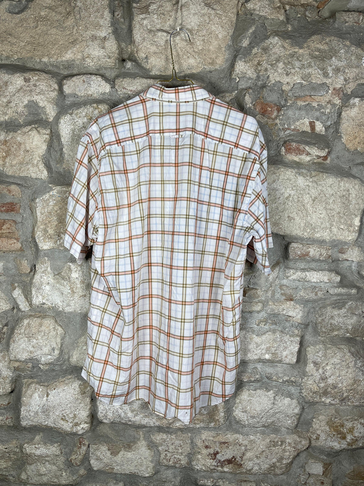 Vintage Thomas Burberry Short Sleeve Shirt Beige XXL