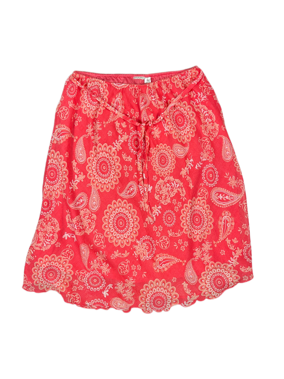 Y2k Midi Skirt Coral - S