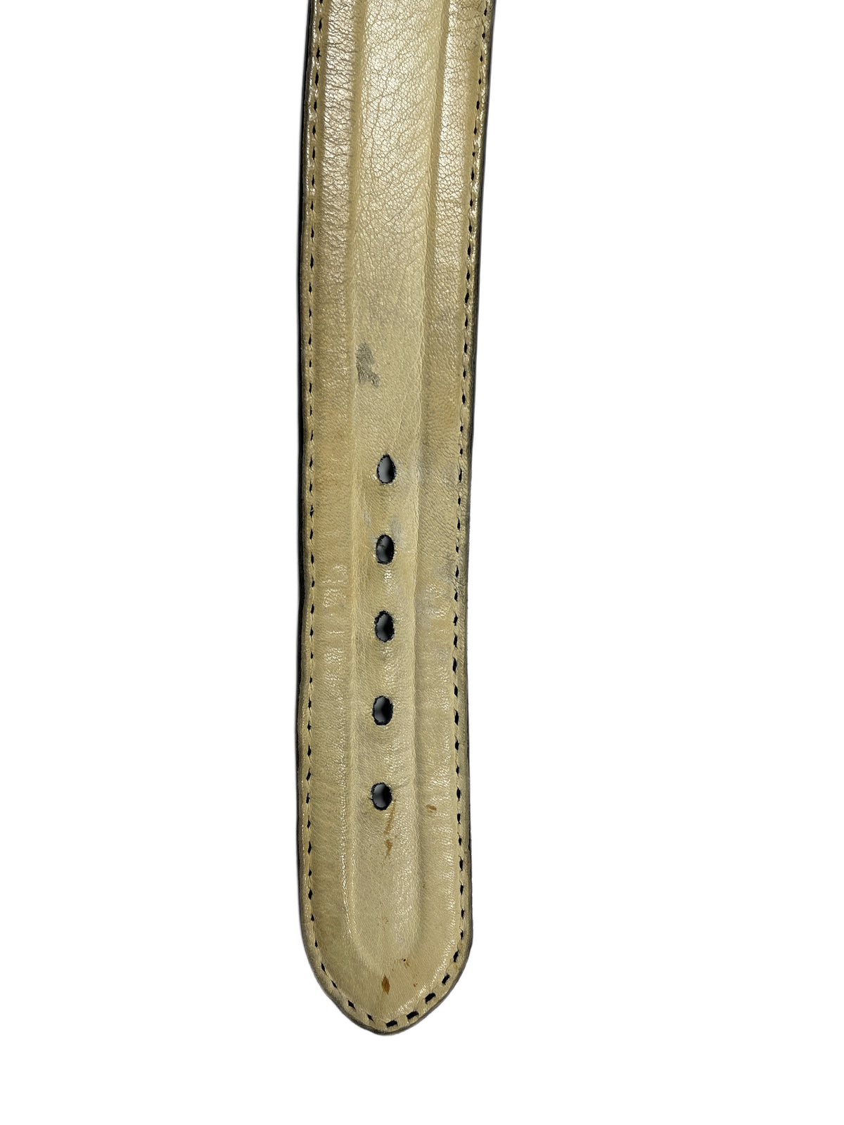 Vintage 70s Leather Belt Black