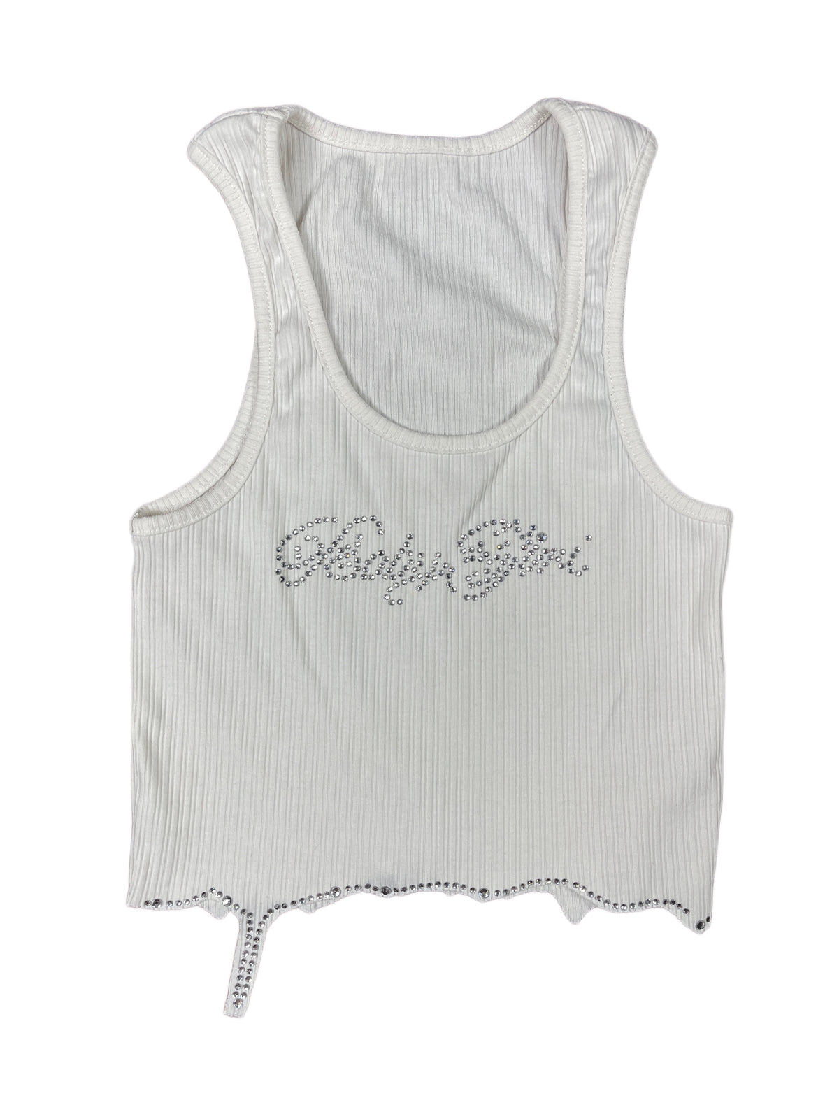 Y2k Baby Girl Sleeveless Top White - S
