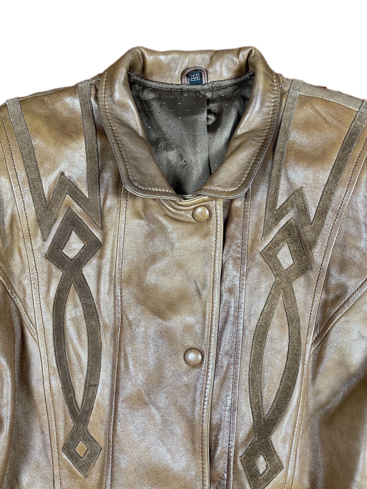 Vintage Leather Coat Brown - XXL