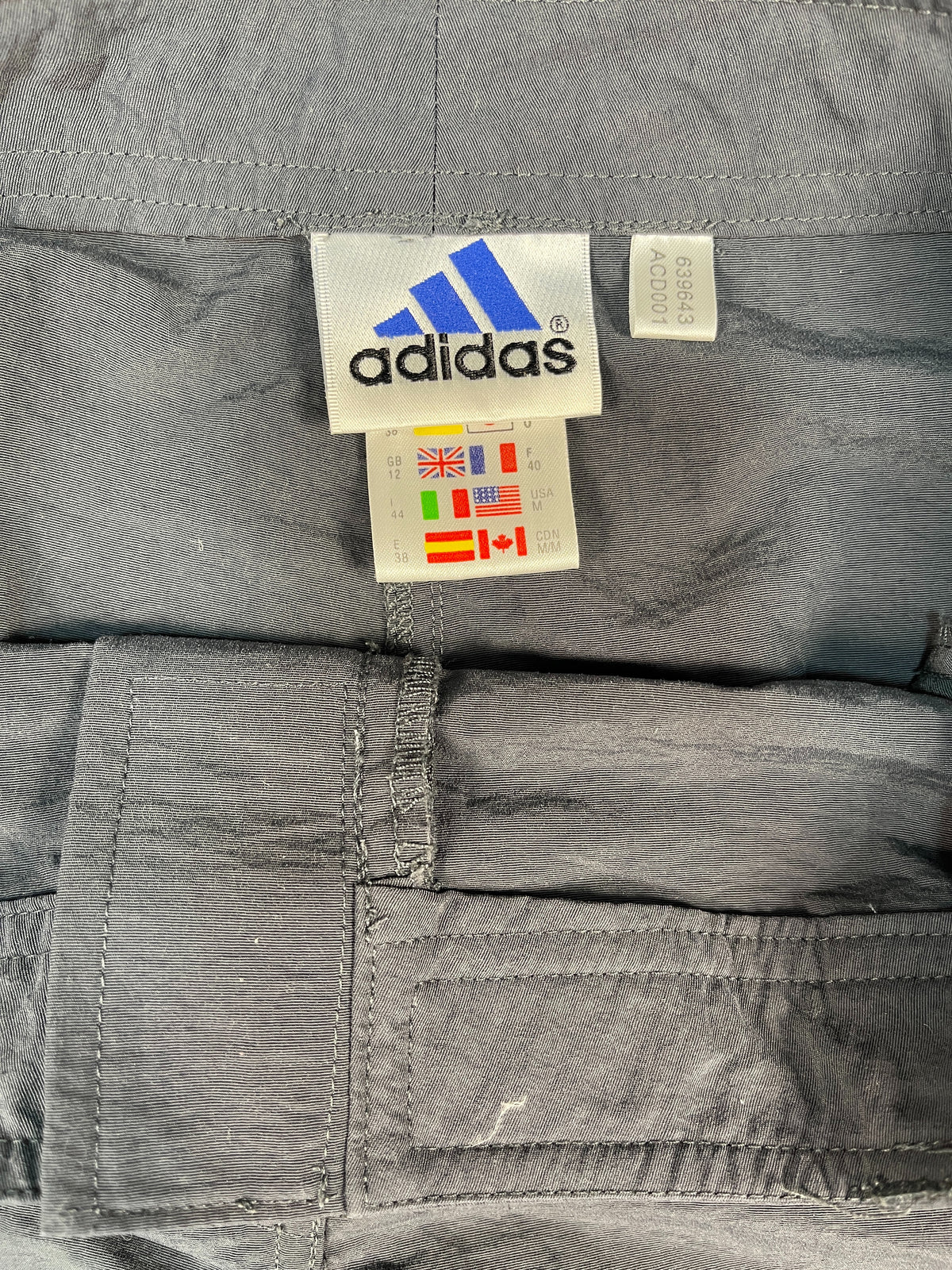Vintage Adidas Capri Tack Pants Gray Nylon M