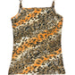 Y2k Leo Print Sleeveless Top Brown - S