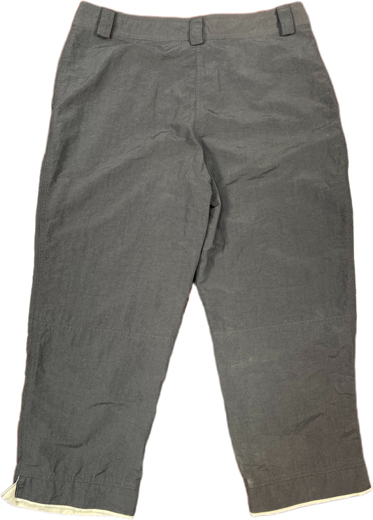 Vintage Adidas Capri Tack Pants Gray Nylon M