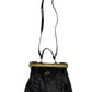 Vintage 70s Leather Shoulder Bag Black