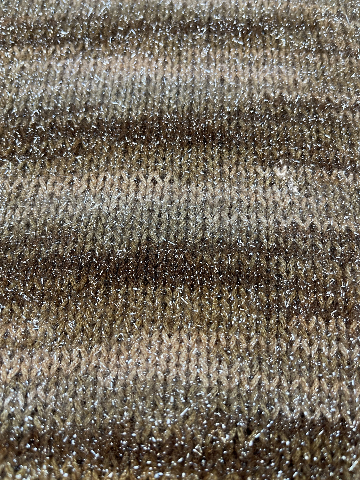 Self Knitted Sleeveless Sweatshirt Gold Bronze - XS/S