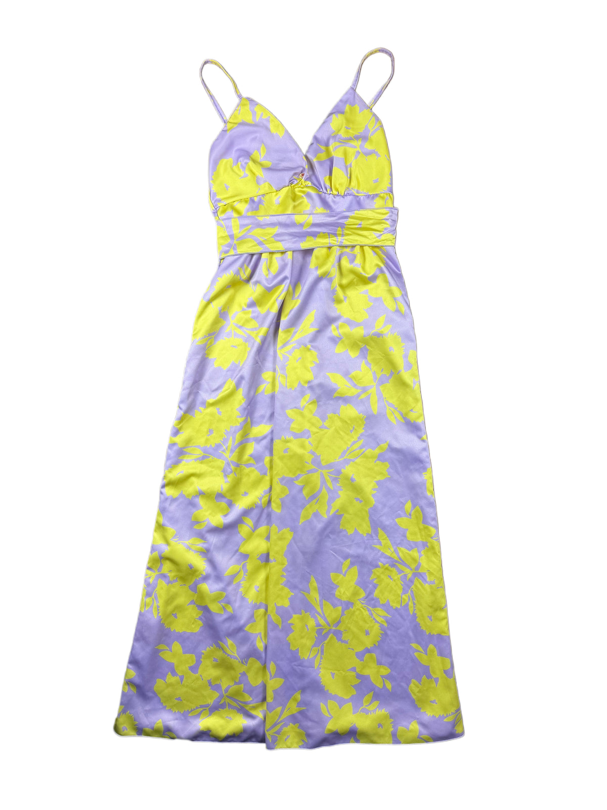 Sleeveless Dress Purple Yellow - S/M